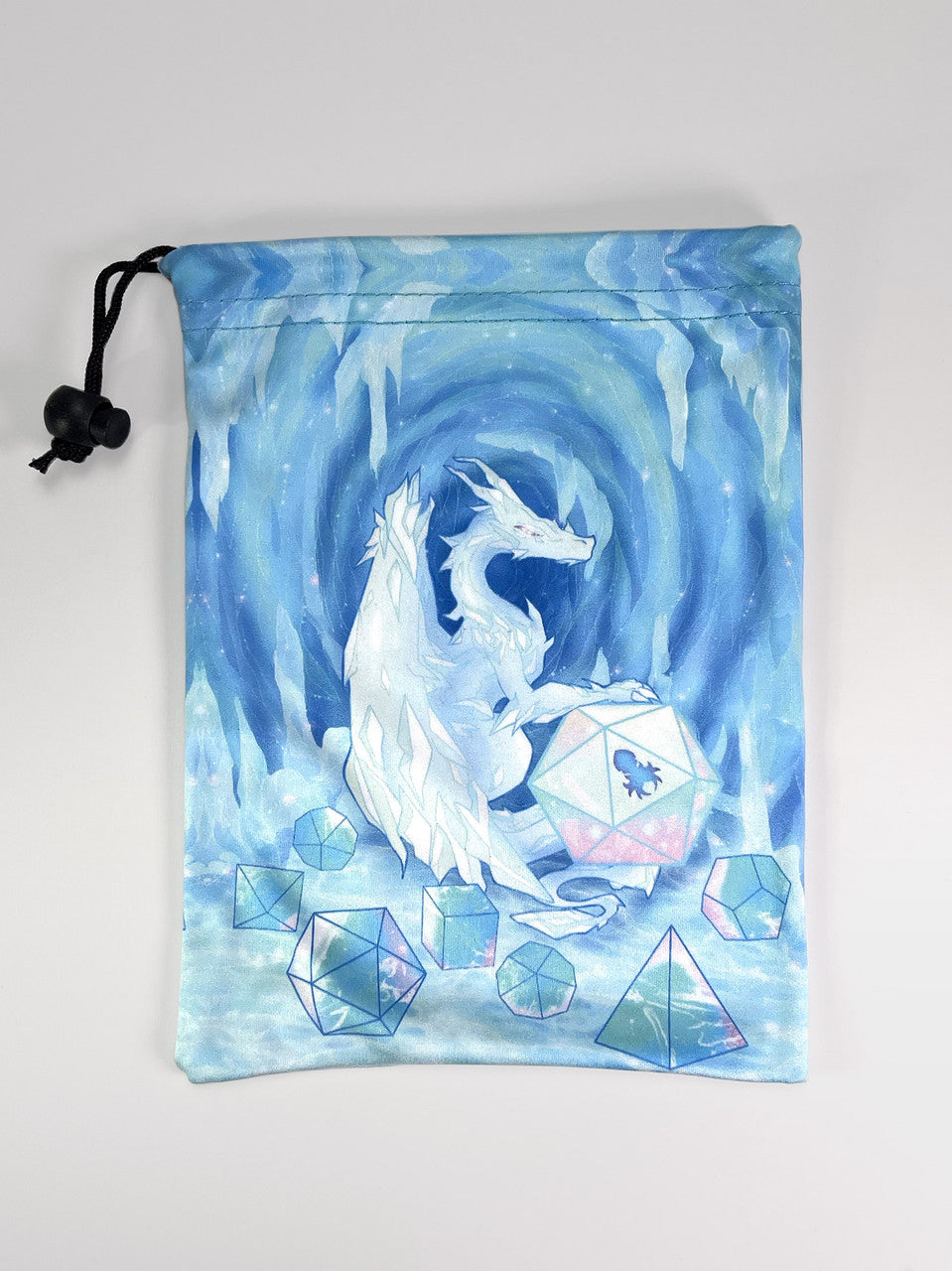 Large Dice Bag Ice Dragon